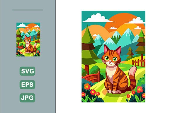 Cat Landscape Background