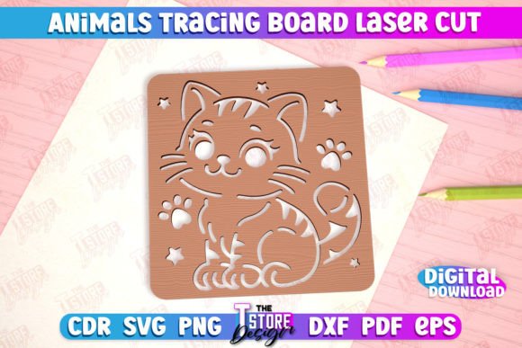 Cat Tracing Board Drawing Template