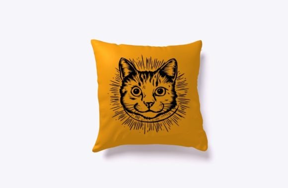 Cute Cat Vector Art for T-shirt Design