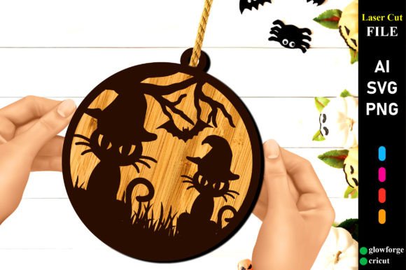 Halloween Cat Hanging Sign
