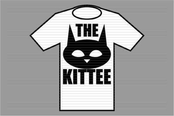 Kitty Cat T-shirt Silhouette Print Cut