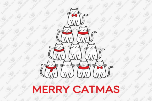Merry Catmas Christmas Holiday Humor