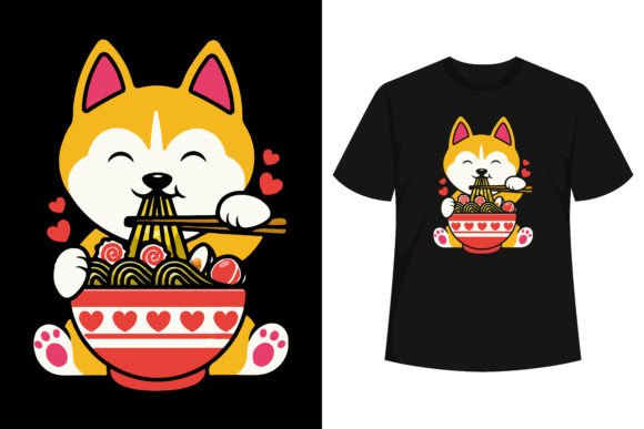 Ramen Cat Japanese Noodle Funny Anime
