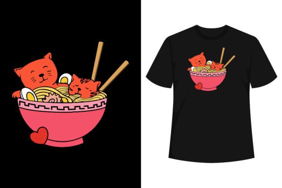 Ramen Cat Kawaii Anime Japanese Neko