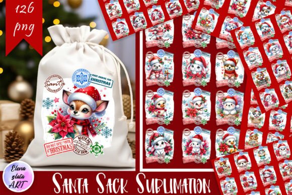 Santa Sack Sublimation Christmas Bundle