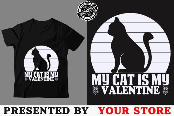 Vintage Retro Cat T-shirt Design, 4Q